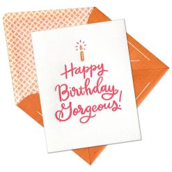 Happy Birthday Gorgeous Letterpress Greeting Card with Envelope