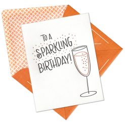 Sparkling Birthday Letterpress Greeting Card with Envelope