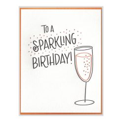 Sparkling Birthday Letterpress Greeting Card