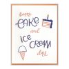 Cake and Ice Cream Day Letterpress Greeting Card