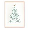 Christmas Tree Lettering Letterpress Greeting Card with Envelope