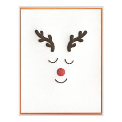 Rudolph Letterpress Greeting Card with Envelope