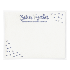 Letterpress-printed Wedding Advice Card Set
