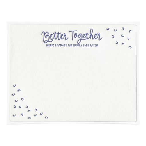 Letterpress-printed Wedding Advice Card Set