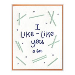 I Like Like You Letterpress Greeting Card