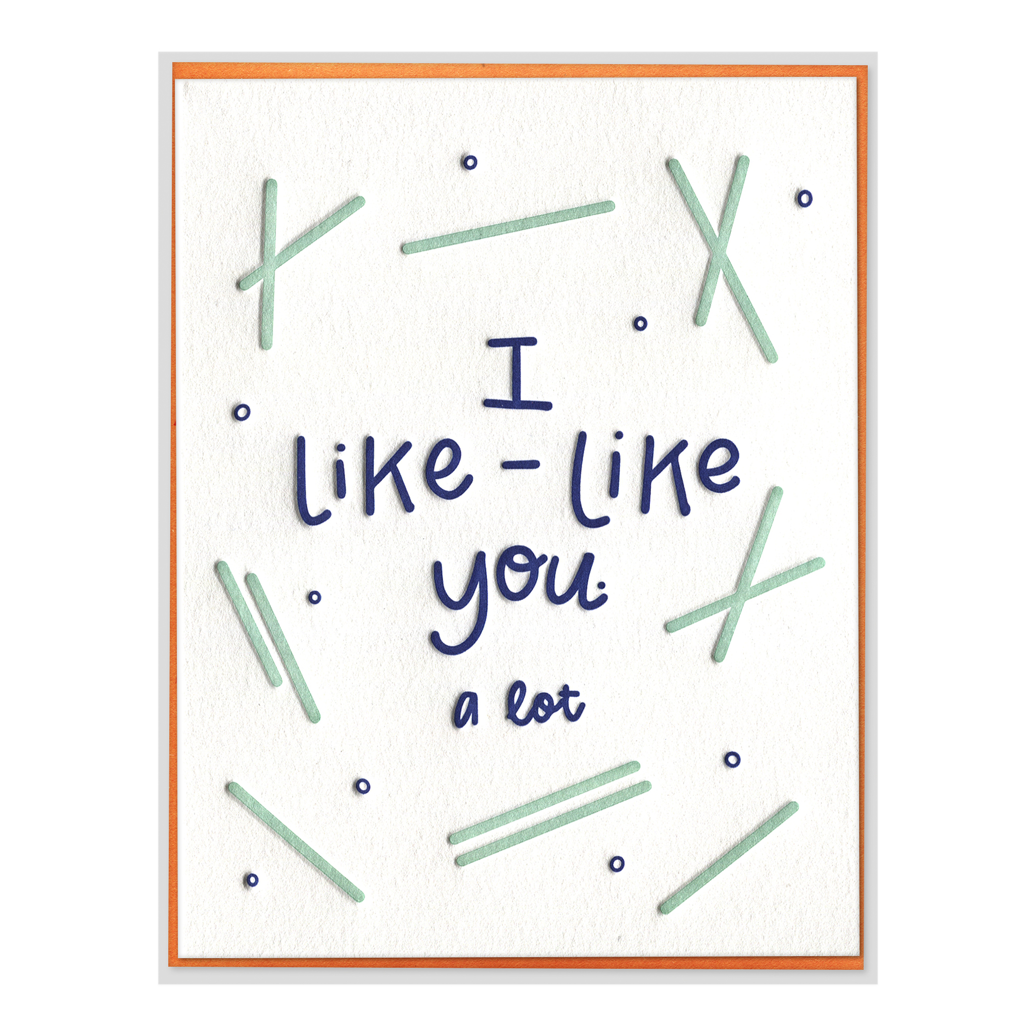 I Like Like You Letterpress Greeting Card