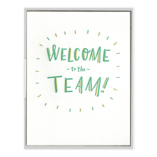 Welcome to the Team Letterpress Greeting Card