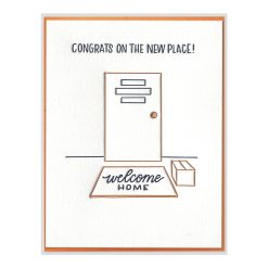 New Place Congrats Letterpress Greeting Card