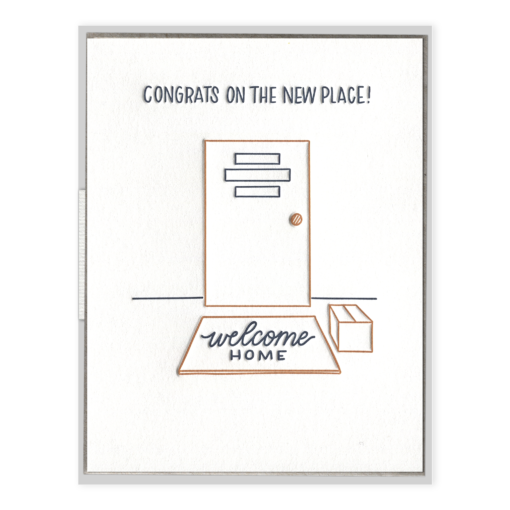 New Place Congrats Letterpress Greeting Card