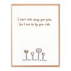 By Your Side Flowers Letterpress Greeting Card