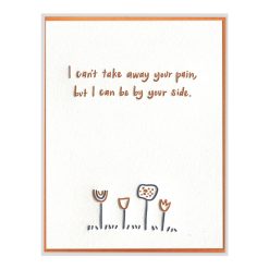 By Your Side Flowers Letterpress Greeting Card