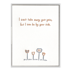 By Your Side Flowers Letterpress Greeting Card