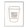 Coffee Soon Letterpress Greeting Card