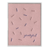 Grateful Letterpress Greeting Card with Envelope