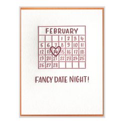 Fancy Date Night Letterpress Greeting Card