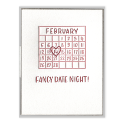 Fancy Date Night Letterpress Greeting Card