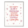 Love Our History Letterpress Greeting Card