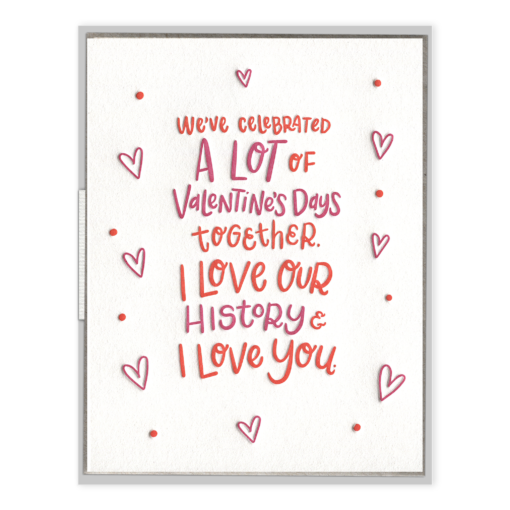 Love Our History Letterpress Greeting Card