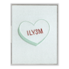 ILYSM Heart Letterpress Greeting Card