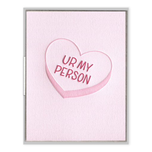 Ur My Person Heart Letterpress Greeting Card