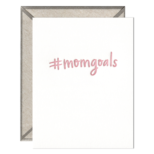 momgoals Letterpress Greeting Card with Envelope