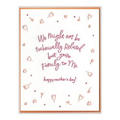 Family to Me Mother's Day Letterpress Greeting Card