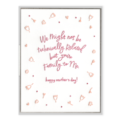 Family to Me Mother's Day Letterpress Greeting Card
