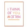 I Think of You Often Letterpress Greeting Card
