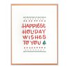 Happiest Holiday Wishes Letterpress Greeting Card with Envelope