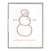 Sending Love Snowman Letterpress Greeting Card with Envelope