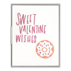 Sweet Valentine Wishes Letterpress Greeting Card