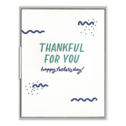 Thankful for You Letterpress Greeting Card