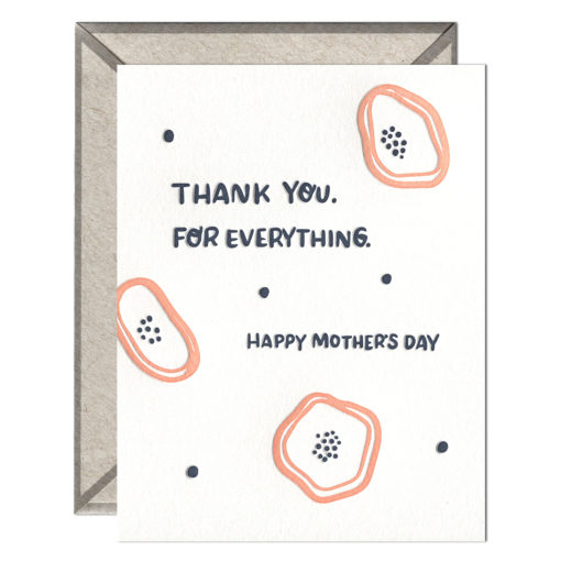For Everything Letterpress Greeting Card with Envelope
