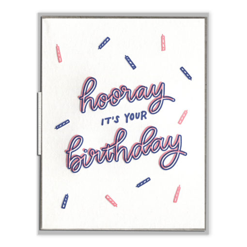 Birthday Hooray Letterpress Greeting Card