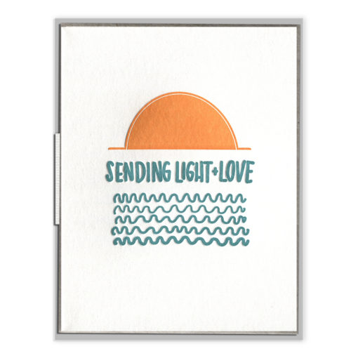 Sending Light and Love Letterpress Greeting Card
