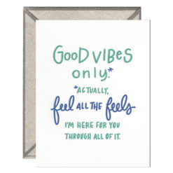 All the Feels Letterpress Greeting Card with Envelope