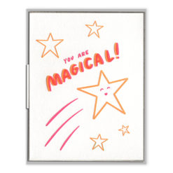 You Are Magical Letterpress Greeting Card