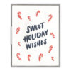 Sweet Holiday Wishes Letterpress Greeting Card with Envelope