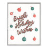 Bright Holiday Wishes Letterpress Greeting Card with Envelope