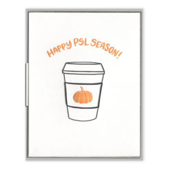 Happy PSL Season Letterpress Greeting Card with Envelope