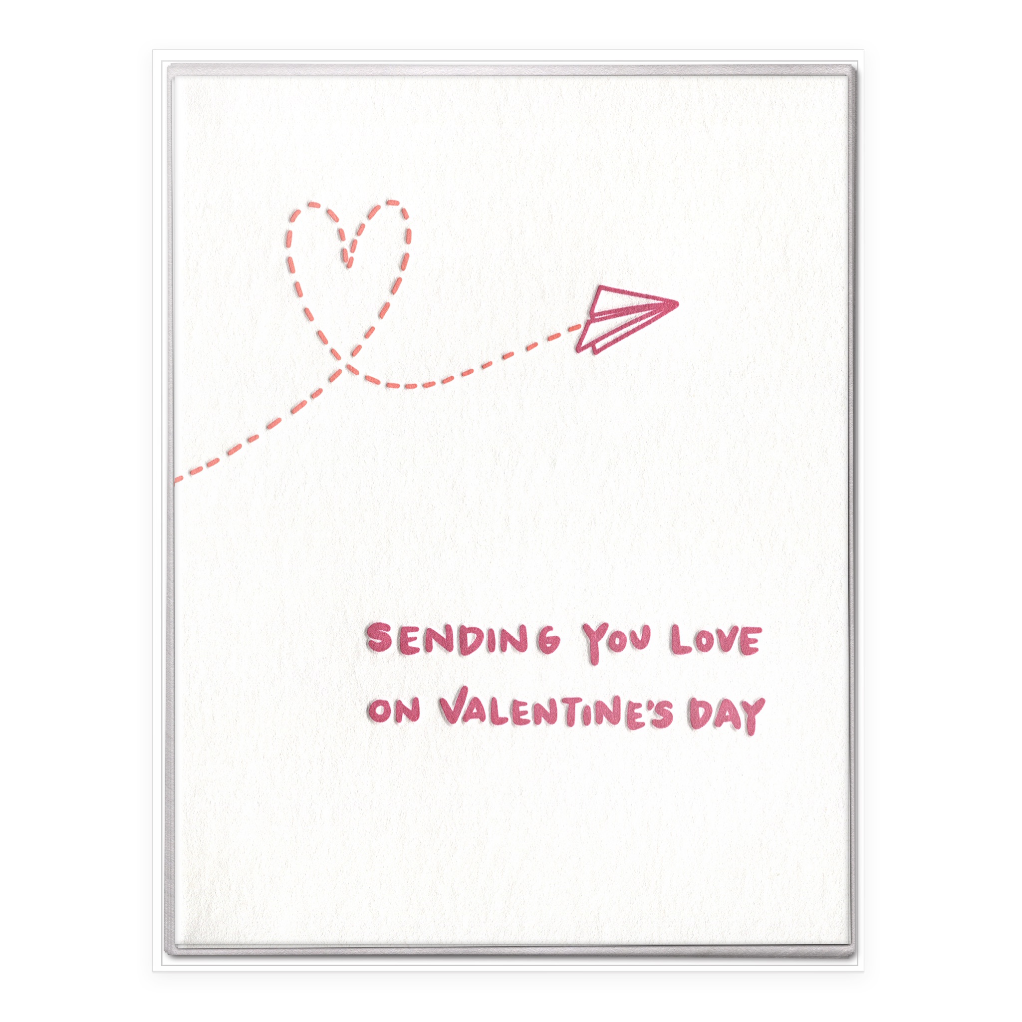 Paper Airplane Heart Letterpress Greeting Card Boxed Set of Six