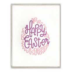 Happy Easter Egg Letterpress Greeting Card Boxed Set of Six