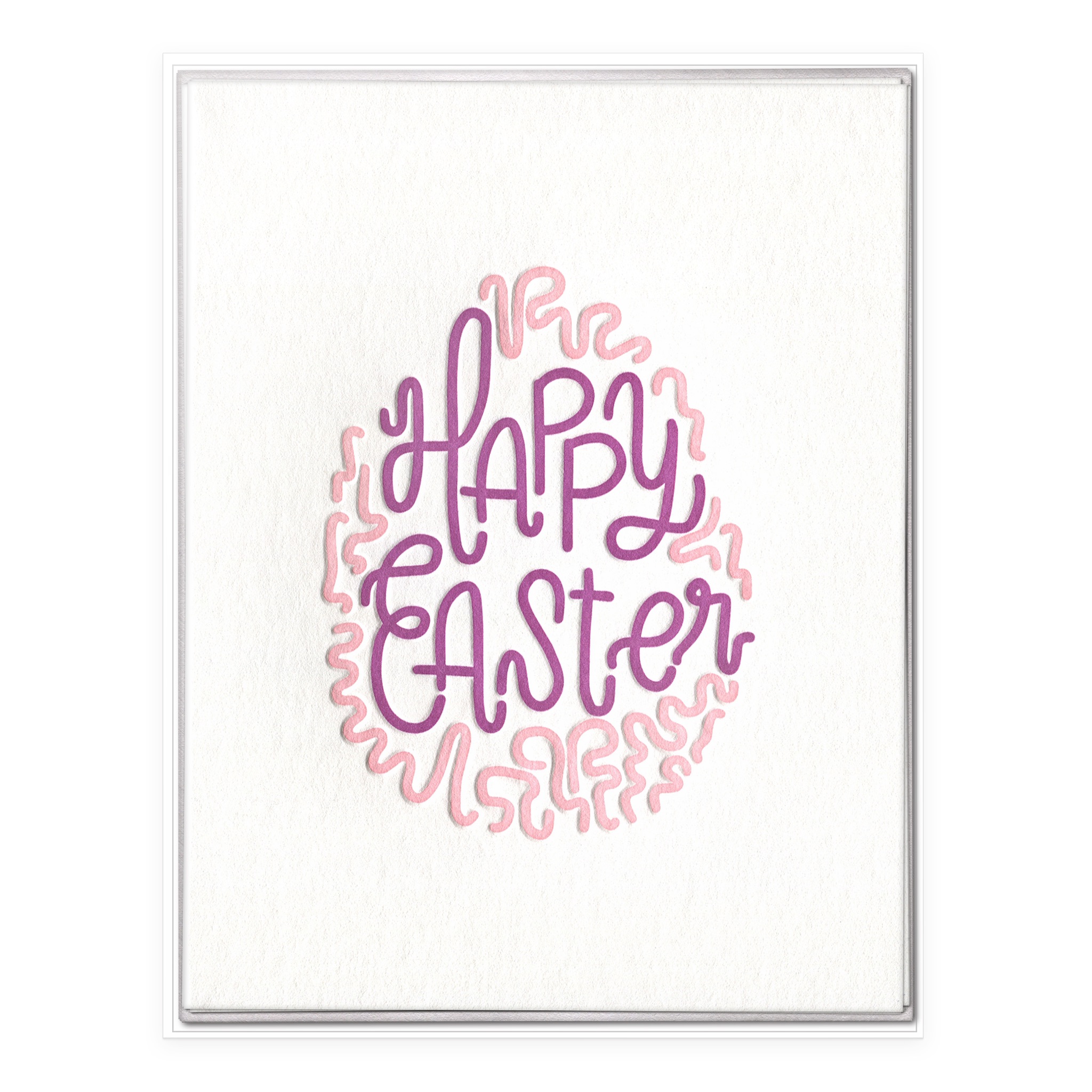 Happy Easter Egg Letterpress Greeting Card Boxed Set of Six