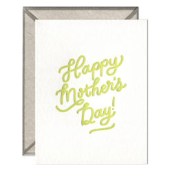 Happy Mother's Day Letterpress Greeting Card with Envelope