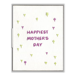 Happiest Mother's Day Letterpress Greeting Card