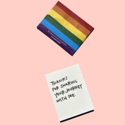 Sharing Your Journey Letterpress Pride Greeting Card with Rainbow Envelope