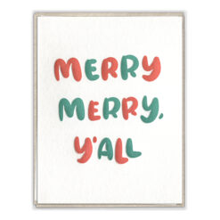 Merry Merry, Y'all Letterpress Greeting Card Boxed Set of Six