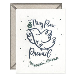 May Peace Prevail Letterpress Greeting Card with Envelope