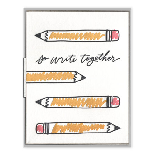 So Write Together Letterpress Greeting Card