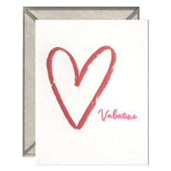 Valentine Letterpress Greeting Card with Envelope